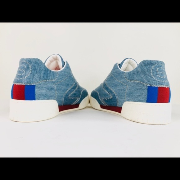 Stella McCartney Embroidered Denim Logo Sneakers - Picture 9 of 12